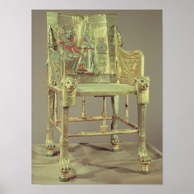 Pôster O trono de Tutankhamun Novo Reino (Frente)