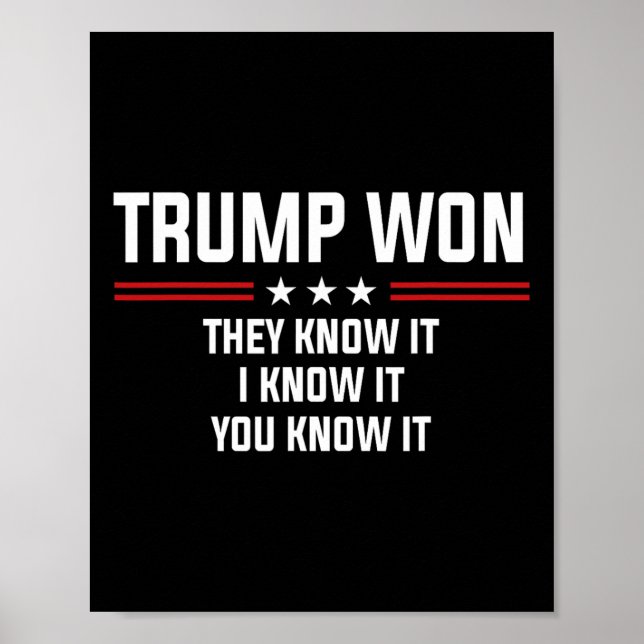 Poster O Trump Ganhou Que Sabem Eu Sei Que Sabem Derrame (Frente)