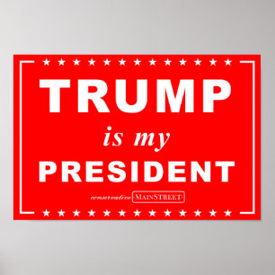 Pôster O TRUNFO é meu PRESIDENTE (vermelho)