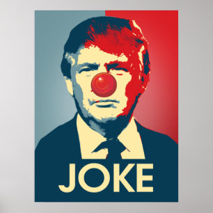 Pôster O trunfo é uma piada - propaganda do Anti-Trunfo