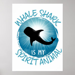 Poster O Tubarão-Baleia É O Meu Animal Espirituoso