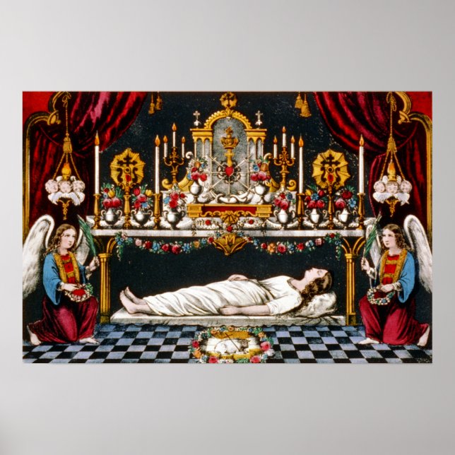 Poster O Túmulo Sagrado da Virgem Abençoada - 1907 (Frente)