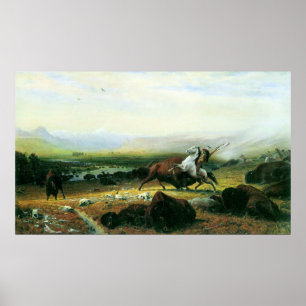 Pôster O último búfalo por Bierstadt