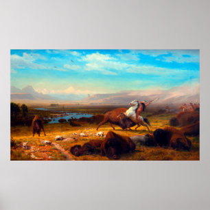 Poster O Último dos Búfalos Albert Bierstadt 1888