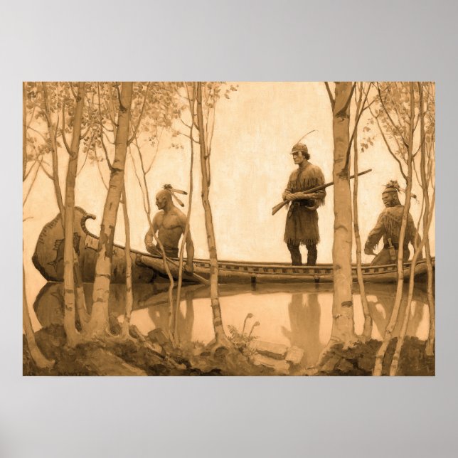 Poster O Último dos Moicanos por Newell Convers Wyeth (Frente)