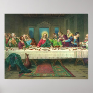 Poster O último jantar originalmente de Leonardo da Vinci