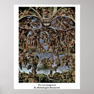 Poster O último julgamento por Michelangelo Buonarroti