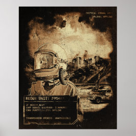 Poster O Último Sinal - Streetwear Techno-Dystopian