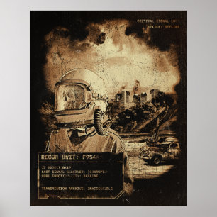 Poster O Último Sinal - Streetwear Techno-Dystopian
