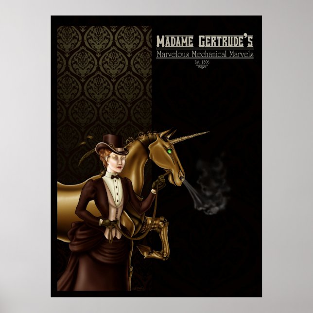 Poster O Unicórnio da Madame Gertrude (Frente)