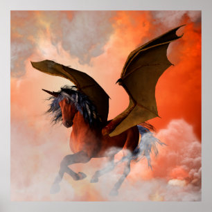 Poster O unicórnio escuro