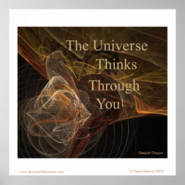 Poster O Universo Pensa Em Você (Frente)