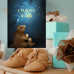 Poster O Urso Bonito Brilha As Pequenas Cartas De Estrela