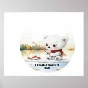 Poster O Urso Pequeno Acabou Por Lançar Um Peixe