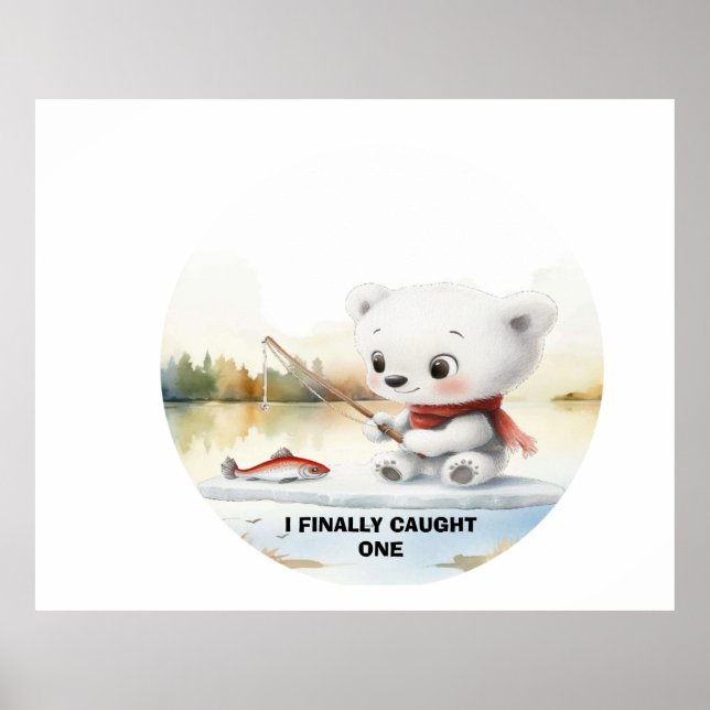 Poster O Urso Pequeno Acabou Por Lançar Um Peixe (Frente)