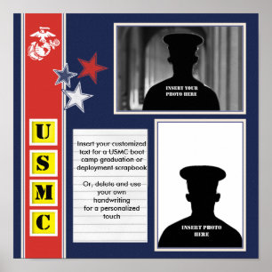 Poster O USMC Stars a colagem da foto