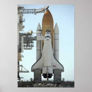 Pôster O vaivém espacial Atlantis senta-se na plataforma