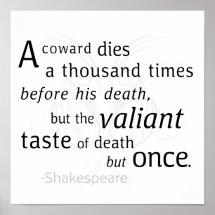 Poster O Valiant morre apenas uma vez Shakespeare