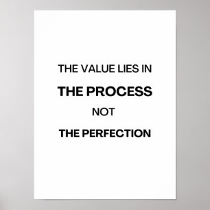 Poster O valor está no processo - Poste motivacional