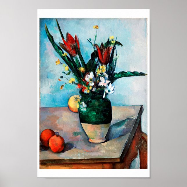 Poster O Vaso de Tulips, Paul Cezanne (Frente)