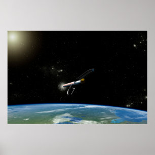 Poster O Veículo De Lançamento Atlas V541 Em Órbita.