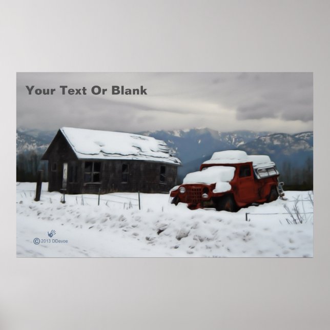 Poster O velho caminhão vermelho (Frente)