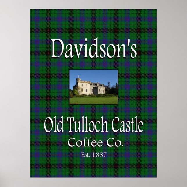 Poster O velho castelo de Tulloch de Davidson Coffee Co.  (Frente)
