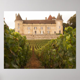 Poster O velho castelo medieval Chateau de Rully na Cote