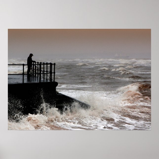 Poster O Velho e o Mar Enfurecido (Frente)