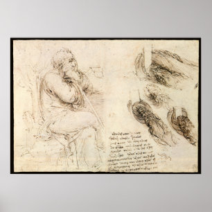 Poster O Velho Homem e a Água de Leonardo da Vinci