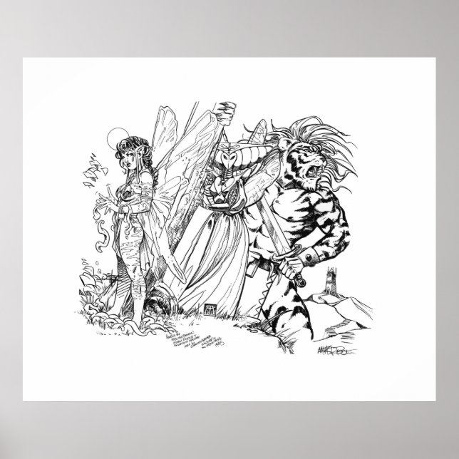 Poster O velho Maciço Mágico da Escola nas Montanhas (Frente)