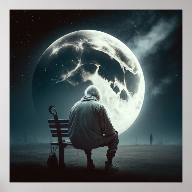 Poster O velho que sente solitário-5-poster (Frente)