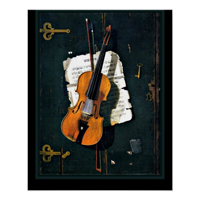 Pôster O Velho Violino, pintura de arte (Frente)