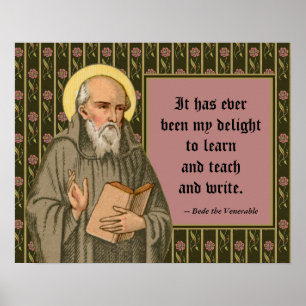 Poster O Venerável Bede Pregando (P 008; Citação)