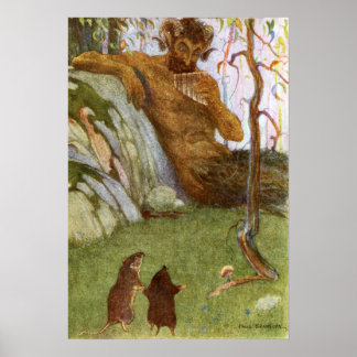 Pôster O Vento na Ilustração Original dos Willows