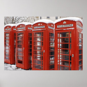 Poster O vermelho telefona perto de Big Ben
