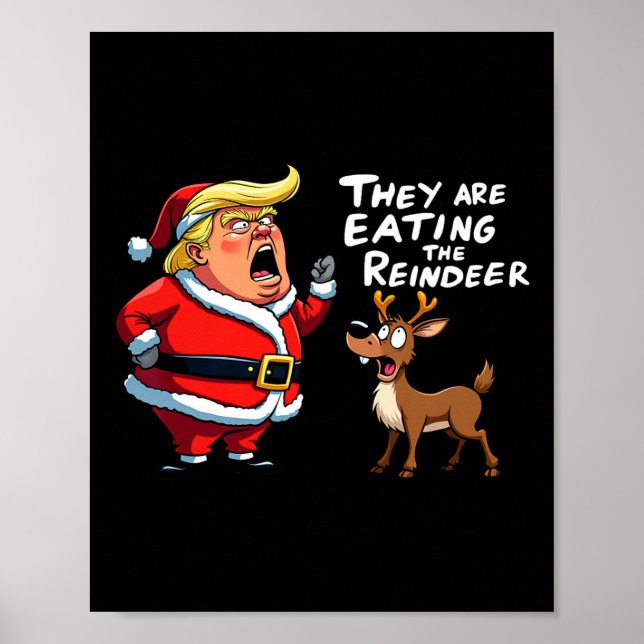 Poster O Vestido Do Pai Natal Que Estão Comendo. (Frente)