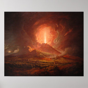 Poster O Vesúvio de Portici, Joseph Wright of Derby