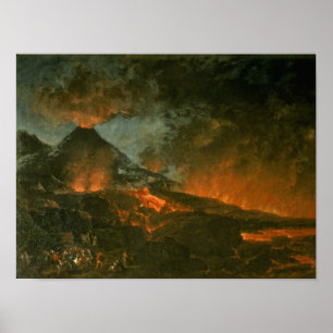 Pôster O Vesúvio que entra em erupção
