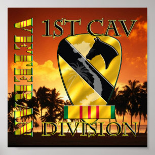 Pôster ø Veterano de Vietnam da divisão da cavalaria