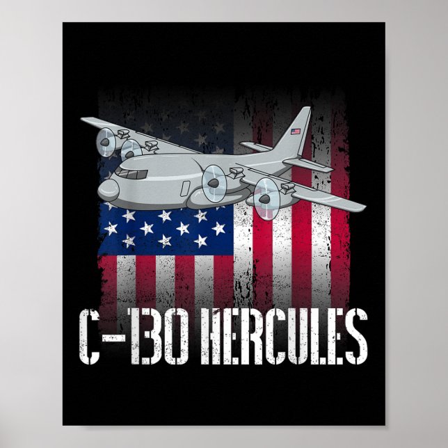 Poster O Veterano salgado C-130 Hércules Hercules America (Frente)