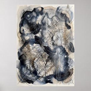 Poster O Véu de Pedra Azul Arte Espiritual para Parede