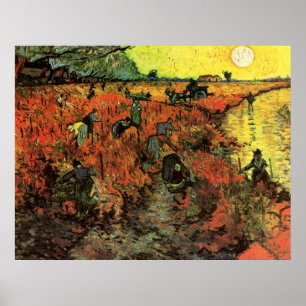 Poster O Vineyard vermelho de Vincent van Gogh.