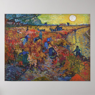 Poster O Vineyard Vermelho Vincent van Gogh