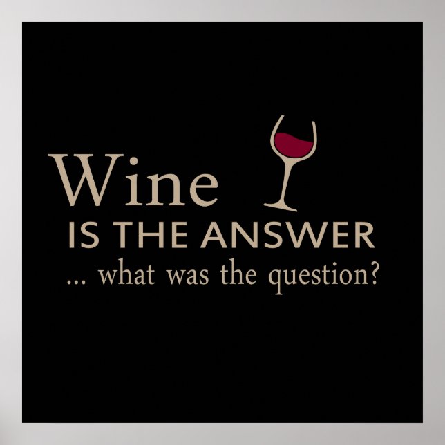 Poster o vinho é a resposta qual era a pergunta (Frente)