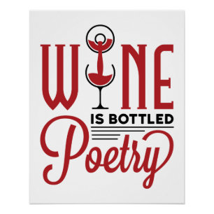 Pôster O vinho é poesia engarrafada