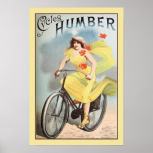 Poster o vintage 1890 do Ca dá um ciclo o anúncio Humbe
