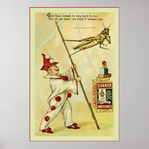 Poster O vintage do ~ do circo do gafanhoto de Frolie
