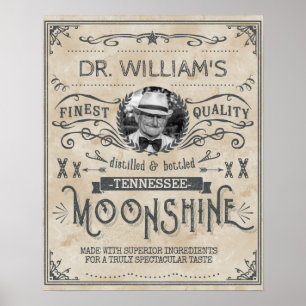Pôster O vintage engraçado Moonshine o costume da