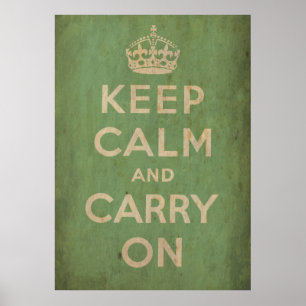 Poster O vintage mantem a calma e continua